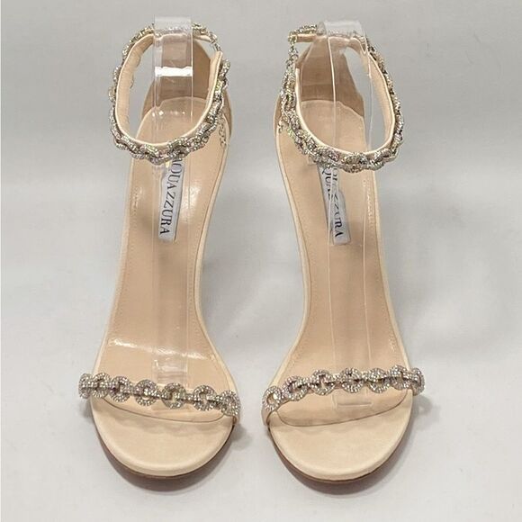 Aquazzura Love Link 105mm Embellished Sandals size 39.5 - Picture 6 of 16